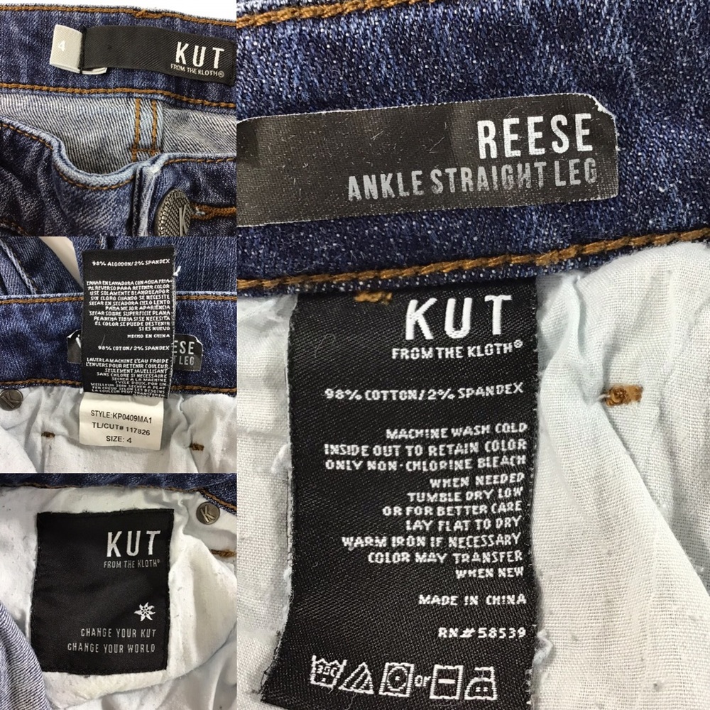 Kut From the Kloth Reese Ankle Straight Leg Jeans - Picture 6 of 8